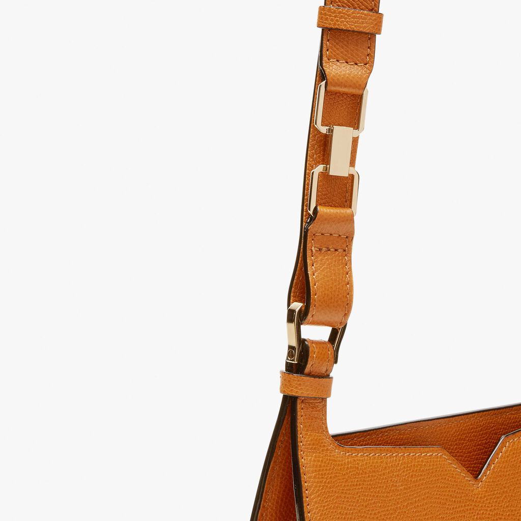 Valextra Borsa a spalla Mini in Pelle Marrone | Valextra Hobo Italy