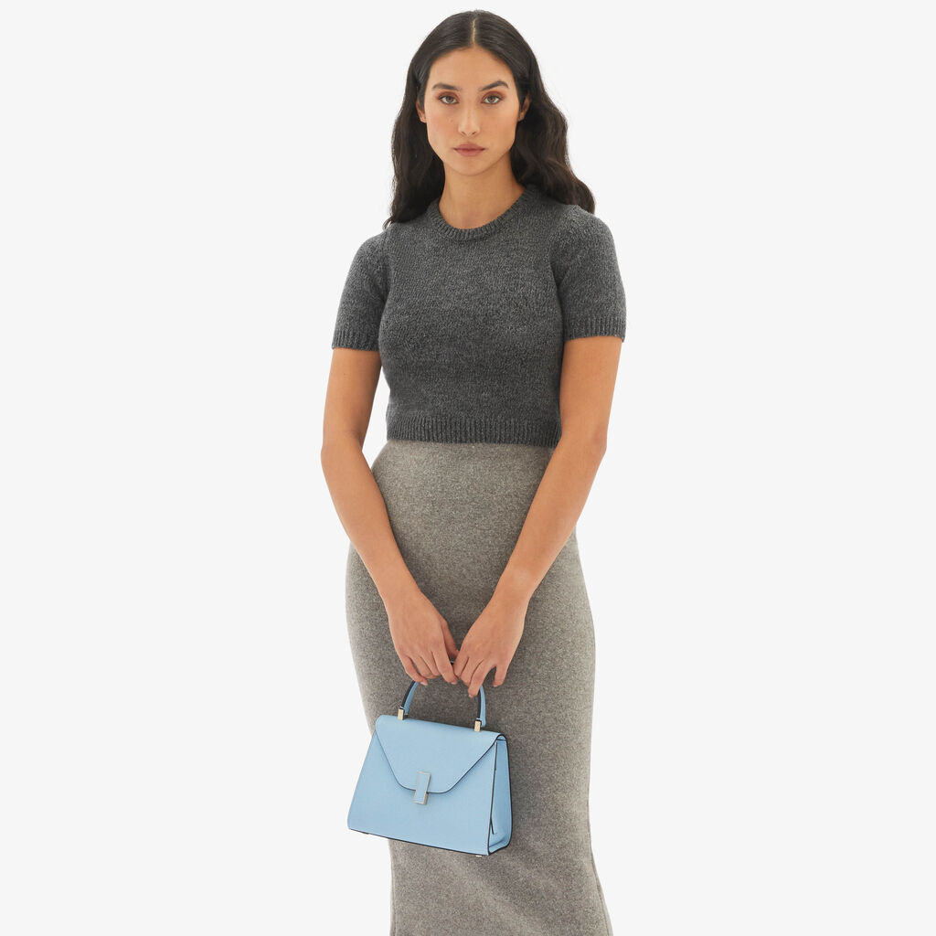 Valextra Borsa a mano da Donna Mini in Pelle Blu | Valextra Iside Italia