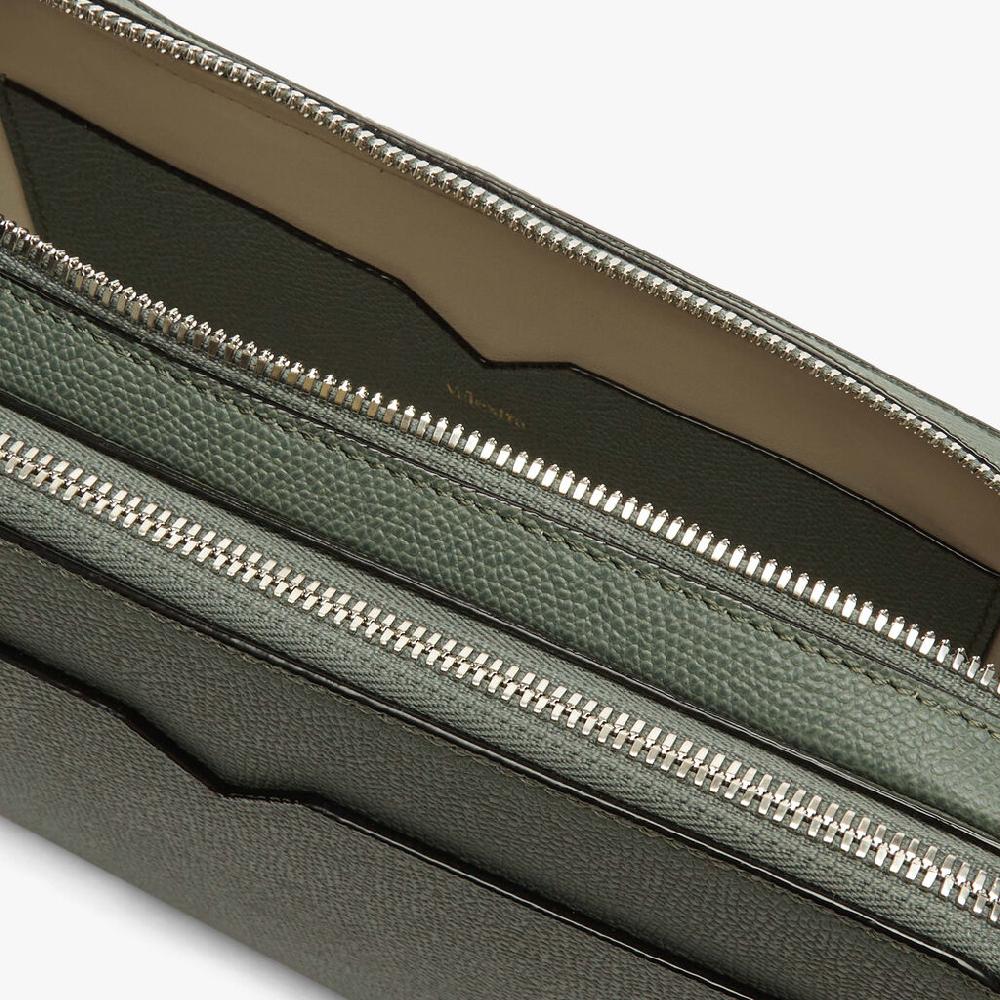 Valextra Bum bag da Uomo in Pelle Verde di Lusso | Valextra V-Line Nuovo