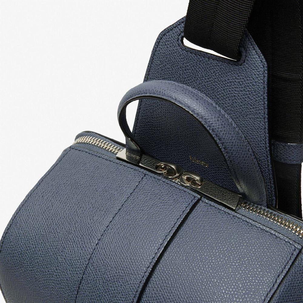 Valextra Zaino monospalla comodo in Pelle Grigia | Valextra V-Line Qualità Garantita
