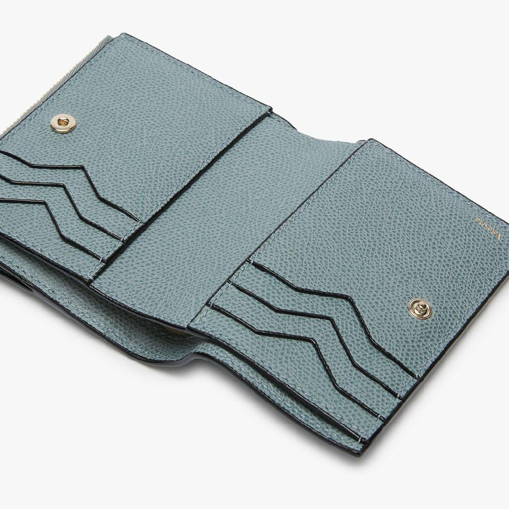Valextra Portafoglio da Donna di Lusso in Pelle Azzurra cerulea | Valextra Shopping Online