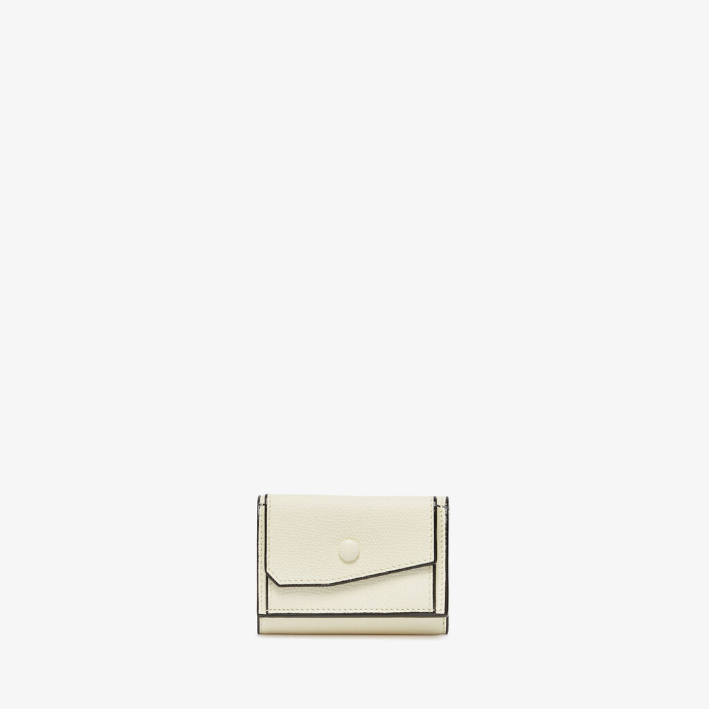 Valextra Portafoglio compatto Bifold in Pelle Bianca | Valextra