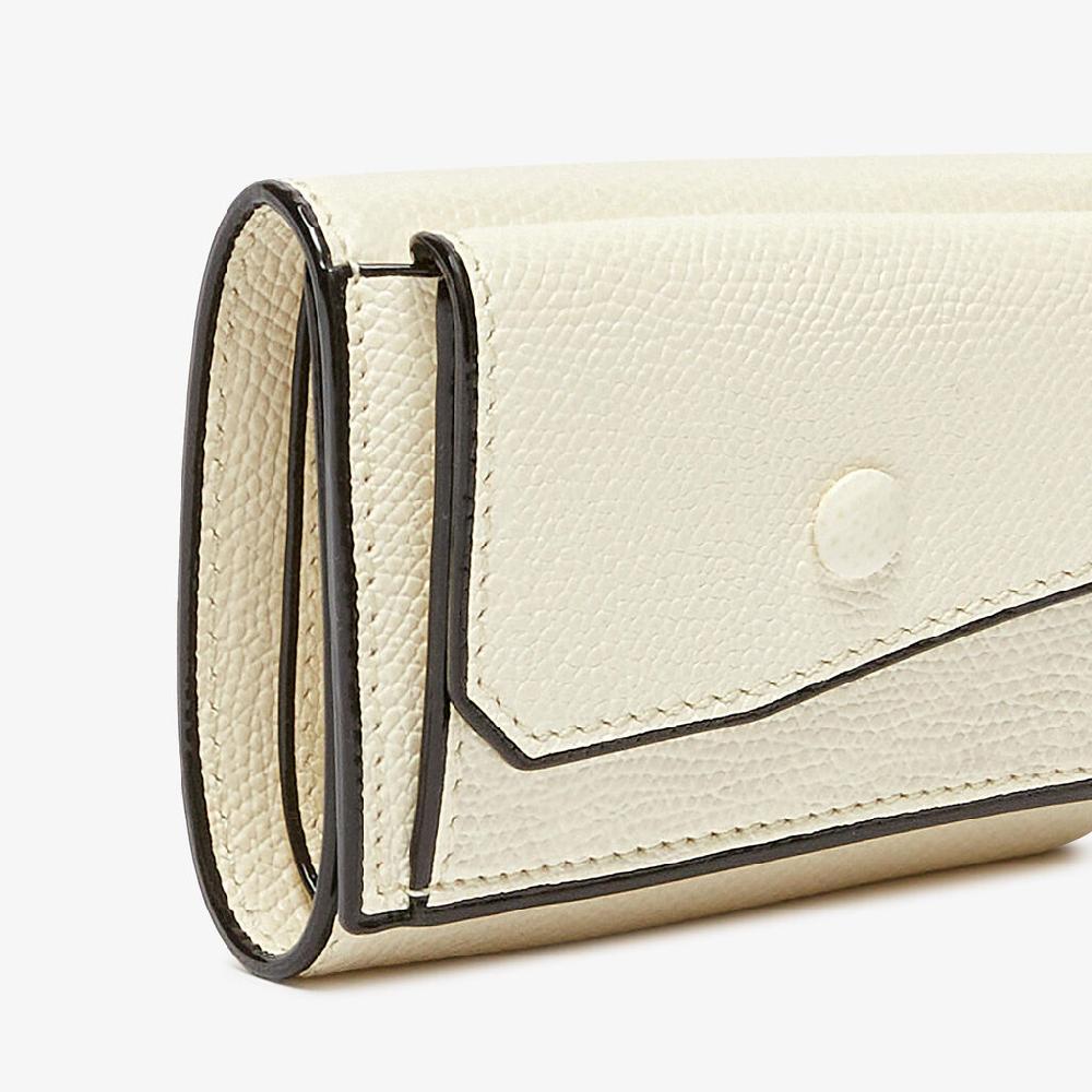 Valextra Portafoglio compatto Bifold in Pelle Bianca | Valextra Novità