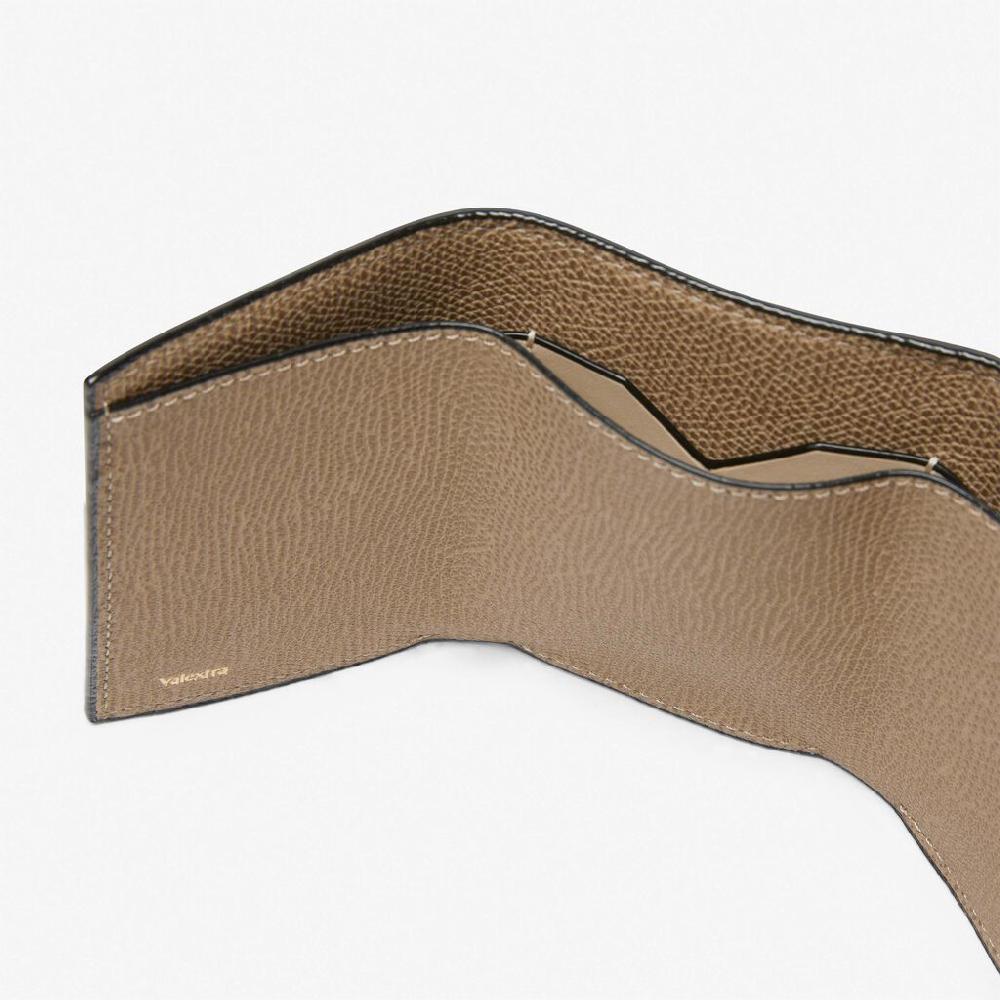 Valextra Portafoglio Bifold in Pelle Marrone Tortora | Valextra Prezzo Ridotto