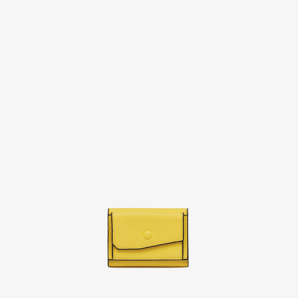 Valextra Portafoglio bifold in Pelle Gialla | Valextra