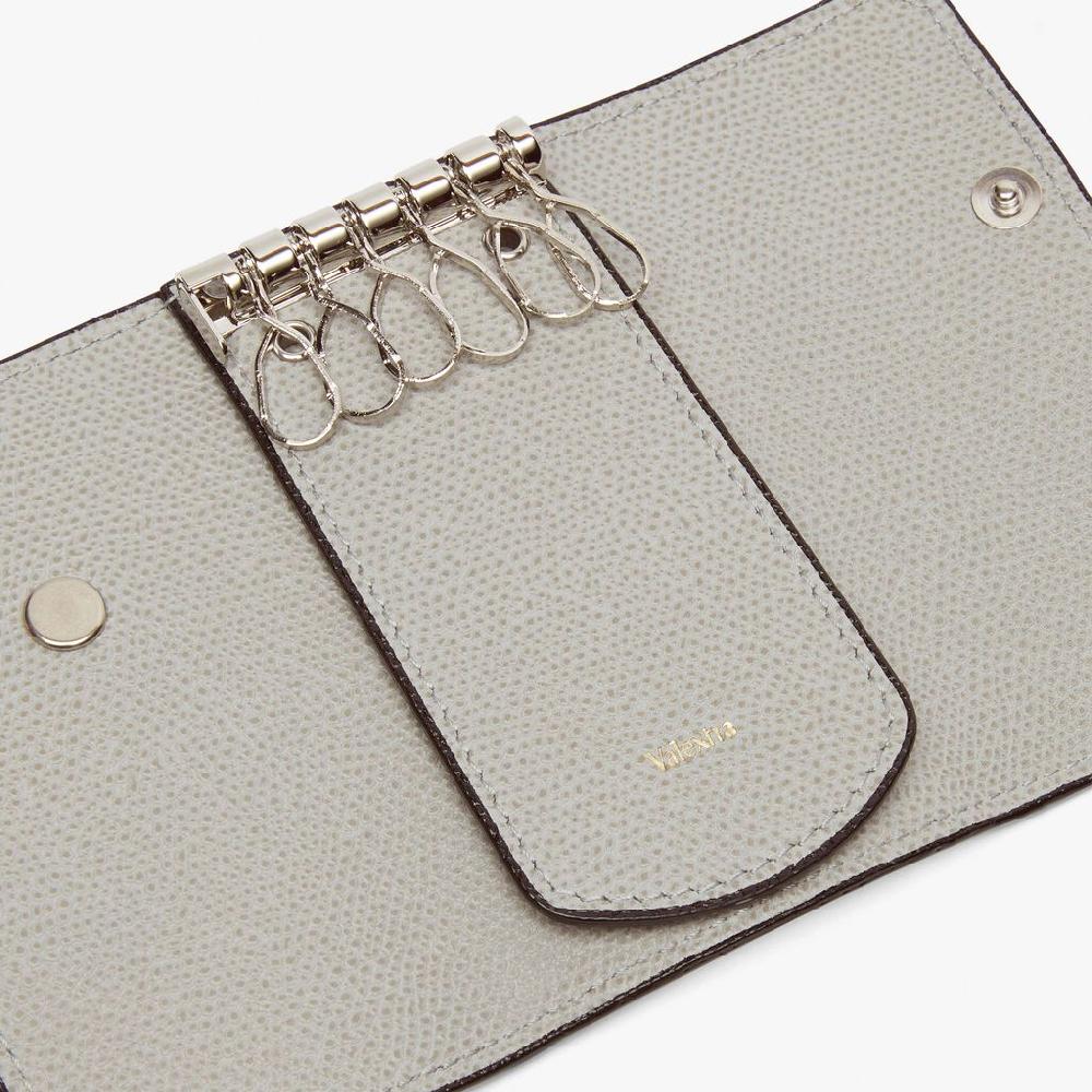 Valextra Portachiavi in Pelle Grigio chiaro | Valextra Novità