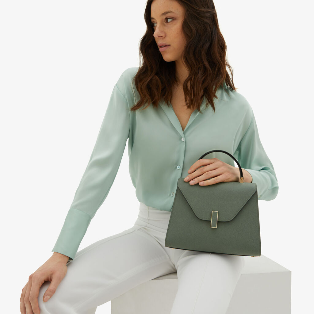 Valextra Borsa a mano da Donna in Pelle Verde di Lusso | Valextra Iside Economico