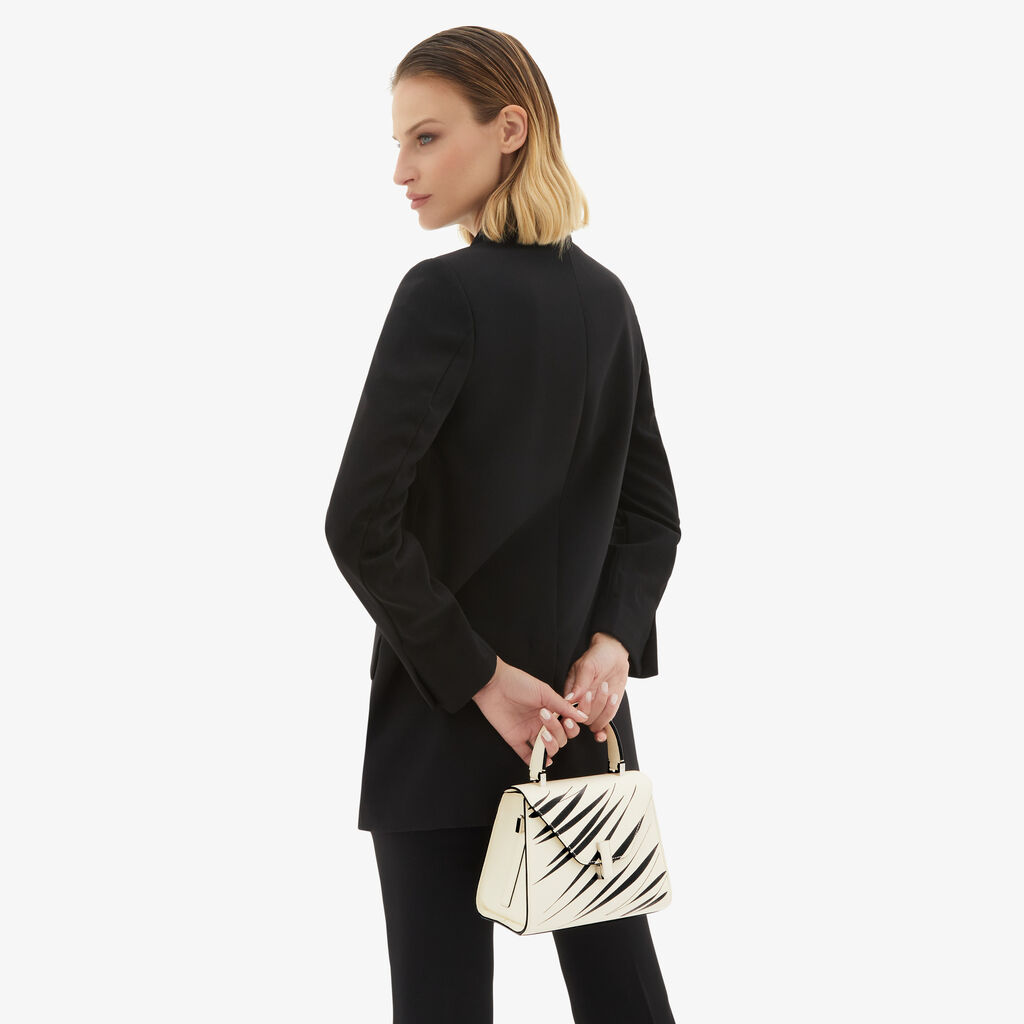 Valextra Borsa a mano da Donna di Lusso Bianca e Nera | Valextra Iside In Vendita