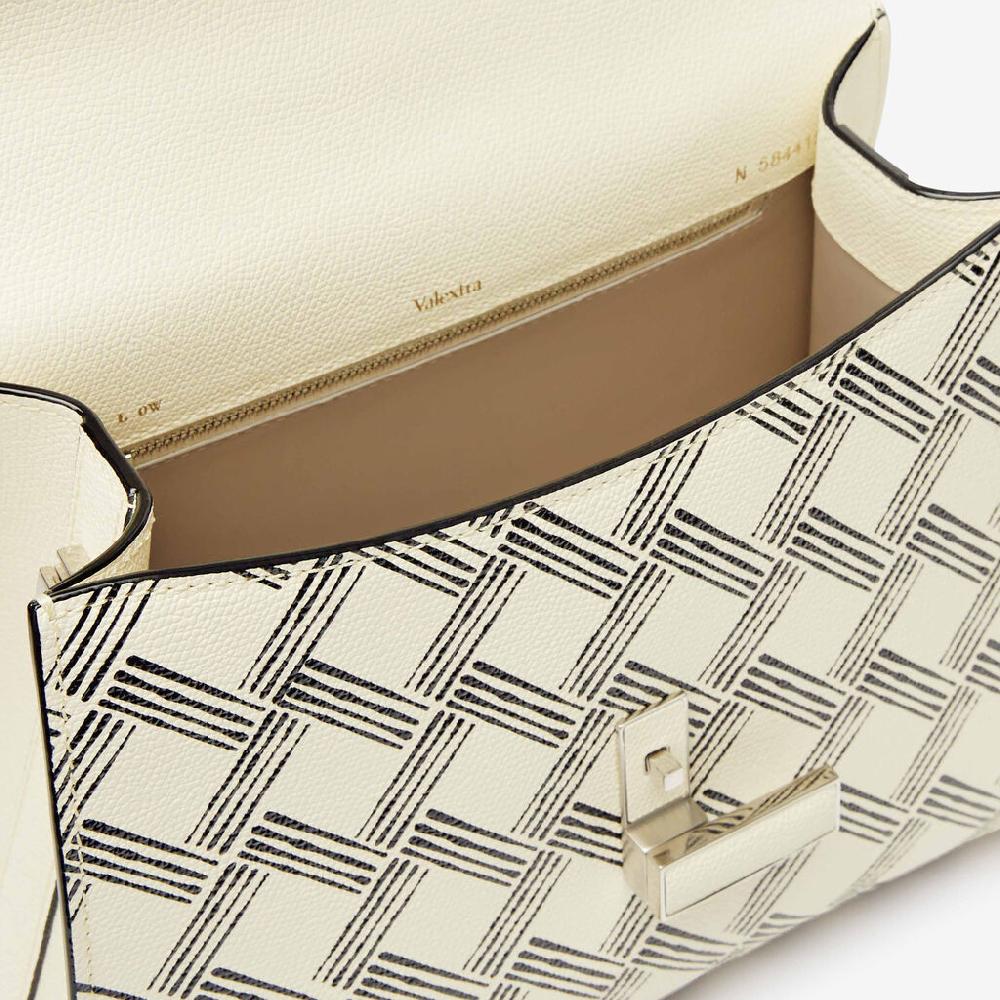 Valextra Borsa a mano Donna in Pelle Bianca e Nera | Valextra Iside Offerte