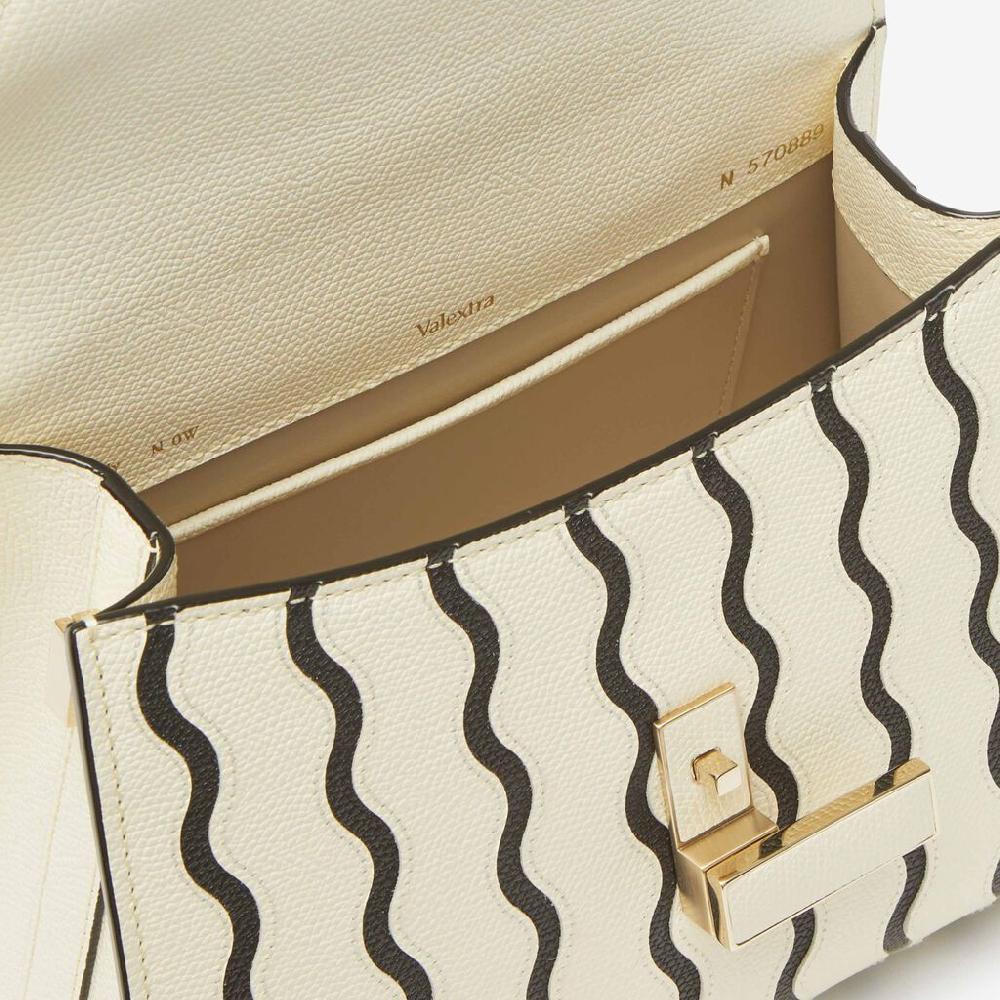 Valextra Borsa a mano Donna Mini in Pelle Bianca e Nera | Valextra Iside Hotsell
