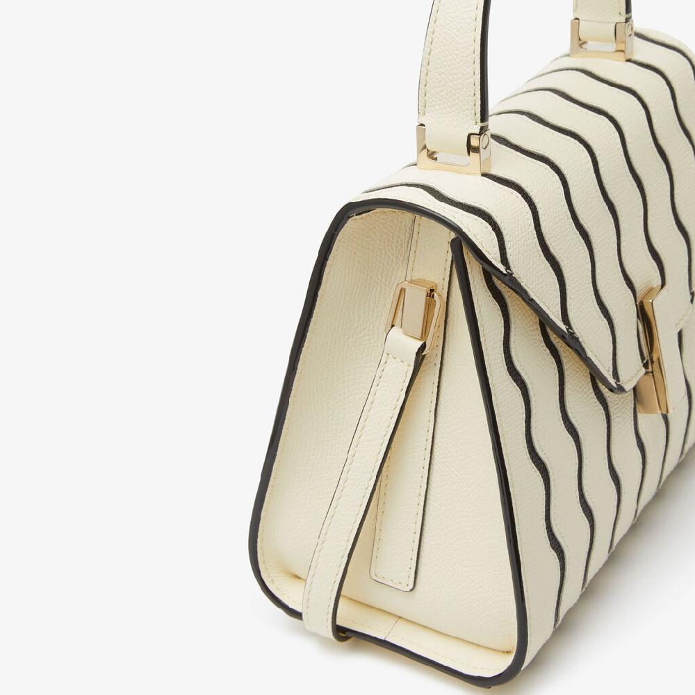 Valextra Borsa a mano Donna Mini in Pelle Bianca e Nera | Valextra Iside Hotsell