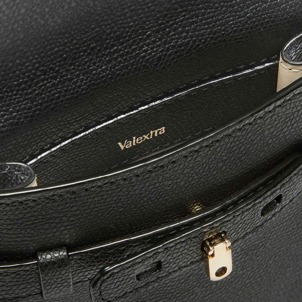 Valextra Borsa a tracolla Micro in Pelle Nera | Valextra Brera Vendita Calda