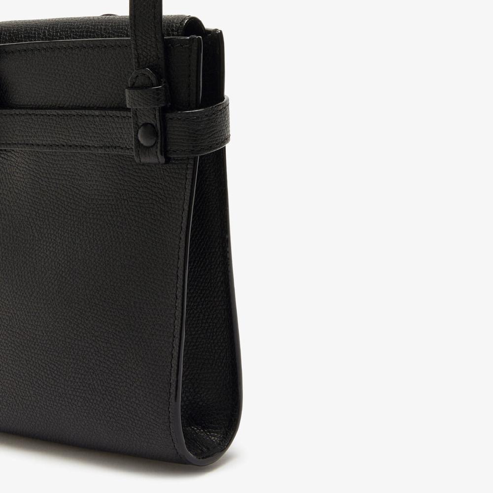 Valextra Borsa a tracolla Micro in Pelle Nera | Valextra Brera Vendita Calda