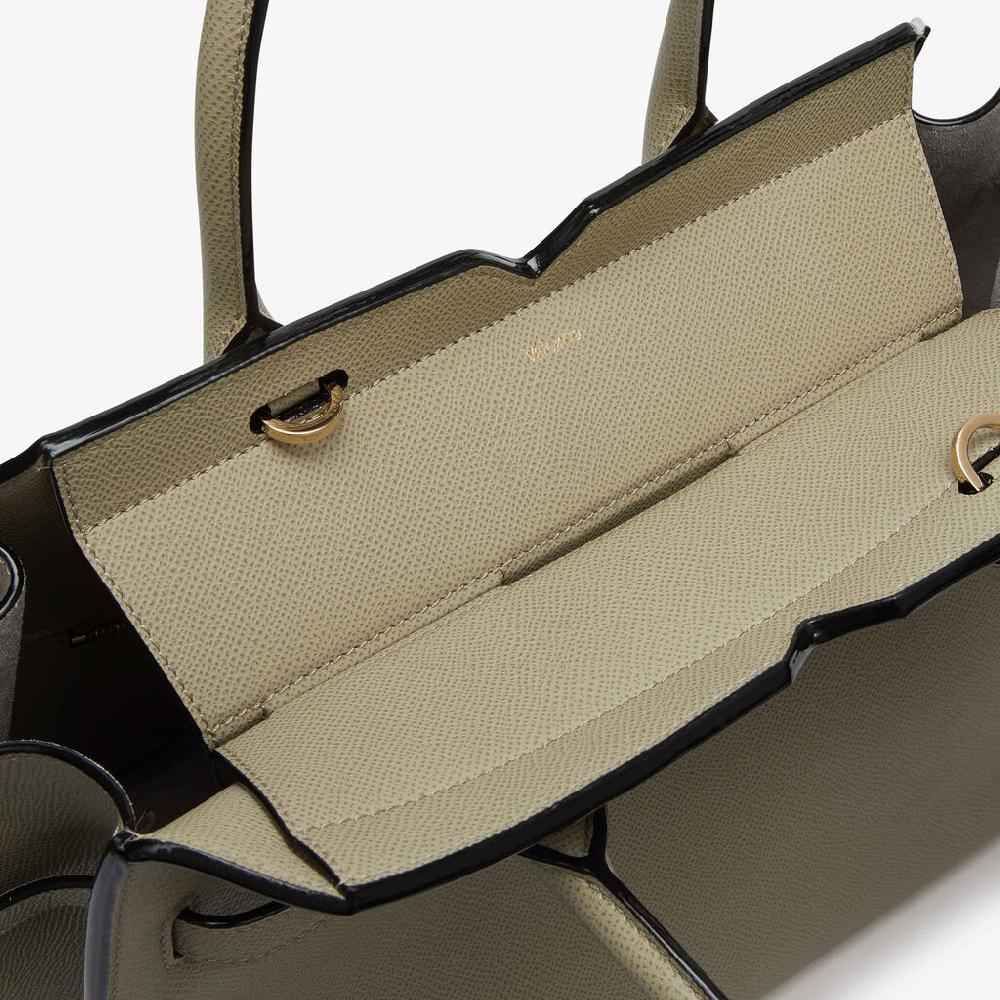 Valextra Borsa due manici Donna di Lusso in pelle Verde tundra | Valextra I Più Venduti