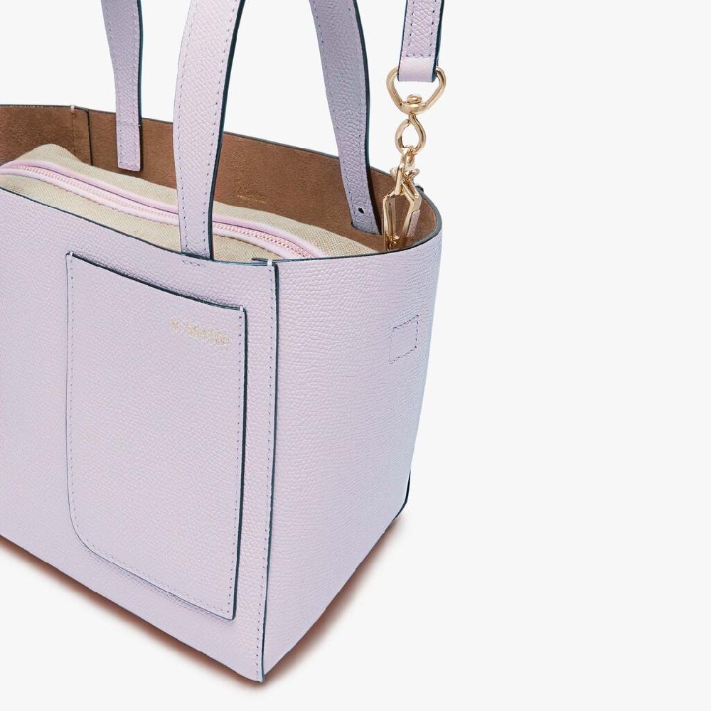 Valextra Borsa a secchiello Donna di Lusso in Pelle Lilla | Valextra Soft Vendite Flash