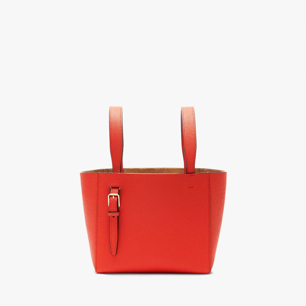 Valextra Borsa a secchiello in Pelle Rossa Papavero | Valextra Soft Negozio