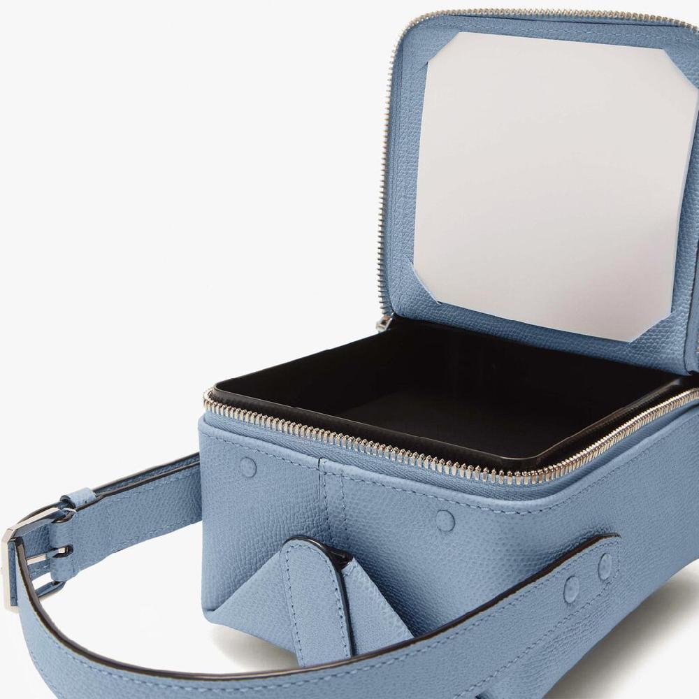 Valextra Borsetta in Pelle Azzurra con tracolla | Valextra Tric Trac In Saldo