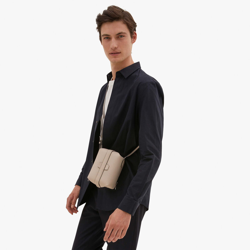 Valextra Borsa a tracolla Mini in Pelle Rosa Nude | Valextra Tric Trac Nuova