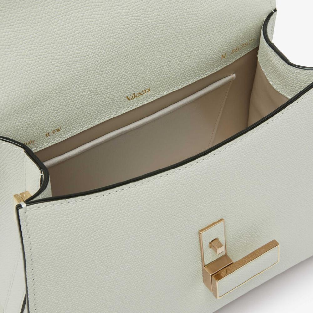 Valextra Borsetta a mano da Donna Mini in Pelle Bianca | Valextra Iside Moda