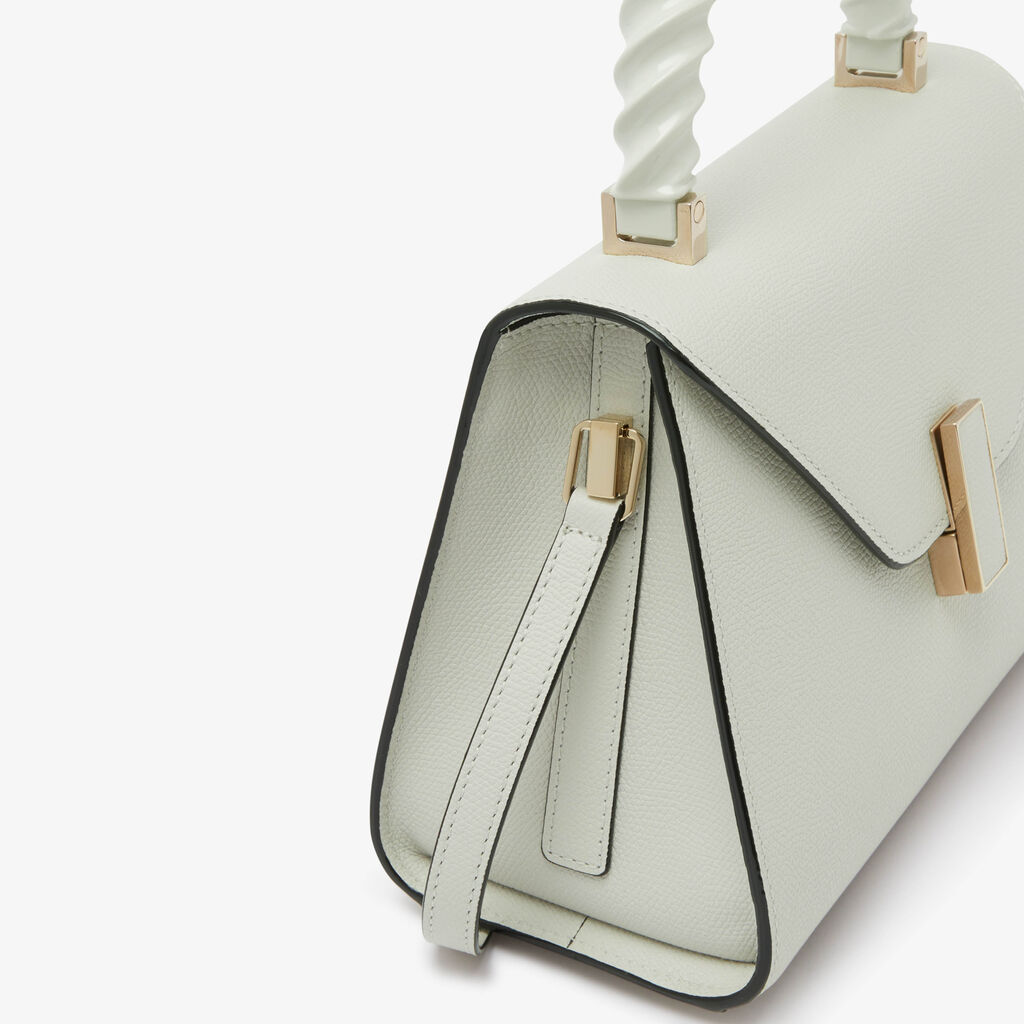 Valextra Borsetta a mano da Donna Mini in Pelle Bianca | Valextra Iside Moda