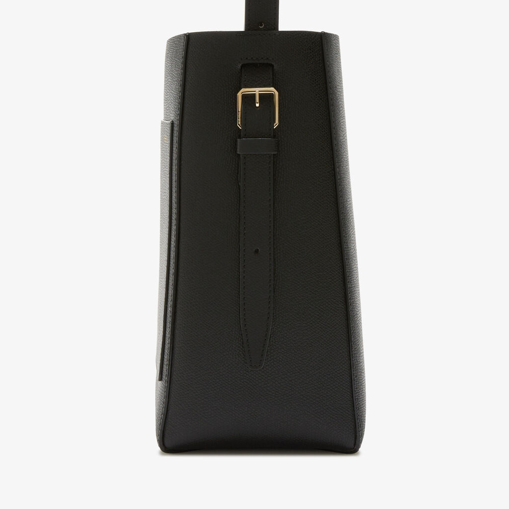 Valextra Borsa a secchiello da Donna di Lusso in Pelle Nera | Valextra Soft Nuovo