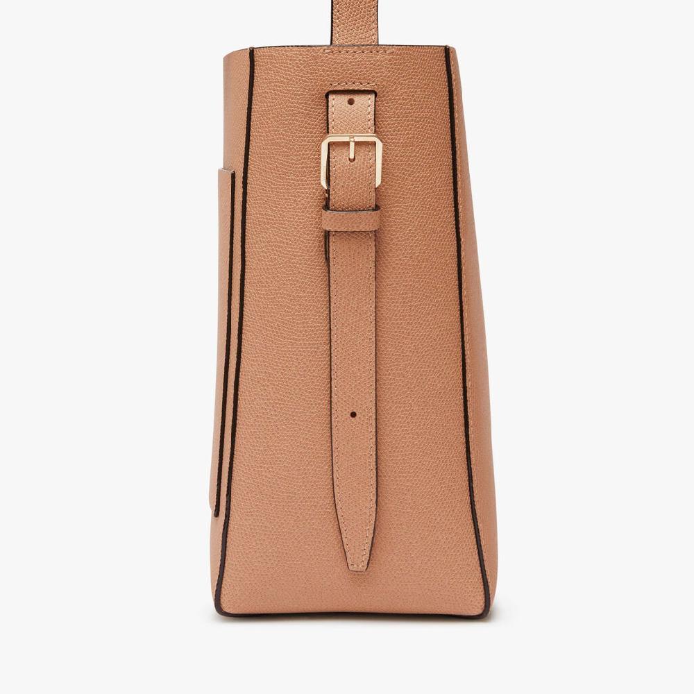 Valextra Borsa a secchiello Donna Mini in Pelle Marrone | Valextra Soft Qualità