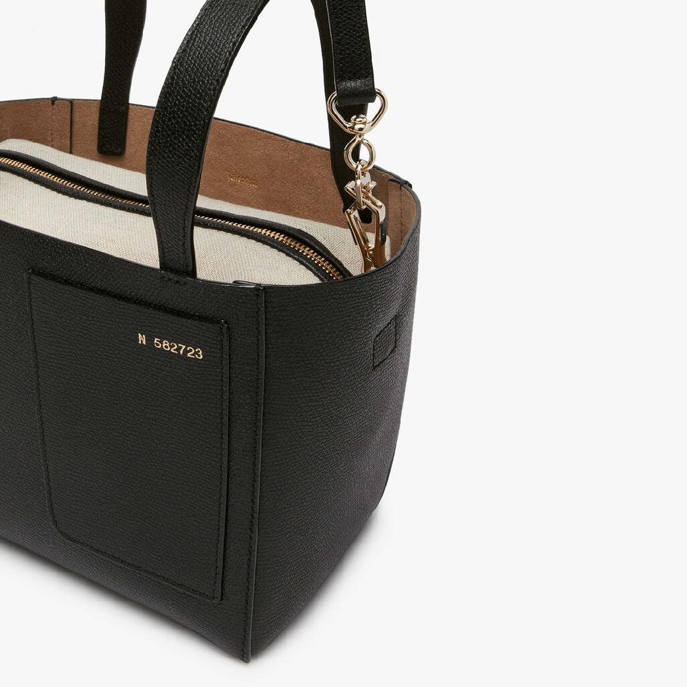 Valextra Borsa a secchiello da Donna in Pelle Nera | Valextra Soft Vendita