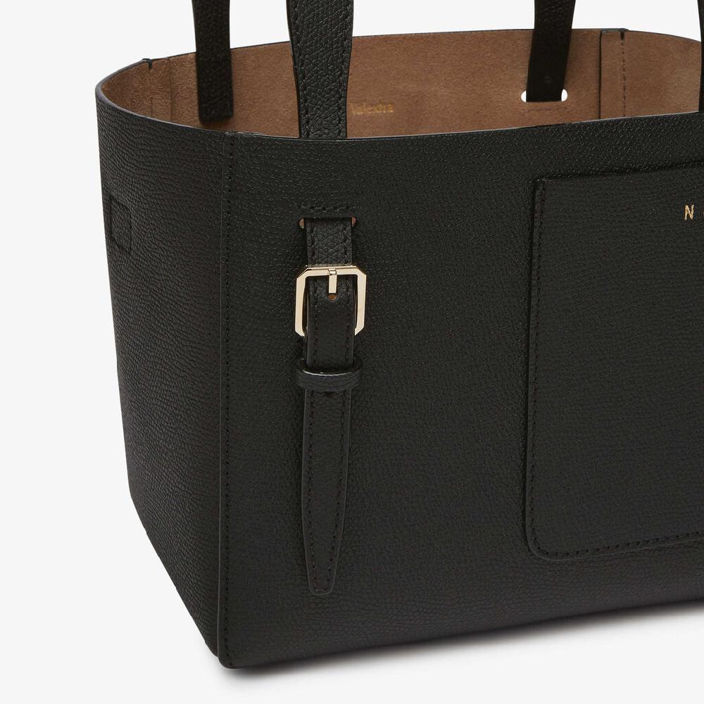 Valextra Borsa a secchiello da Donna in Pelle Nera | Valextra Soft Vendita