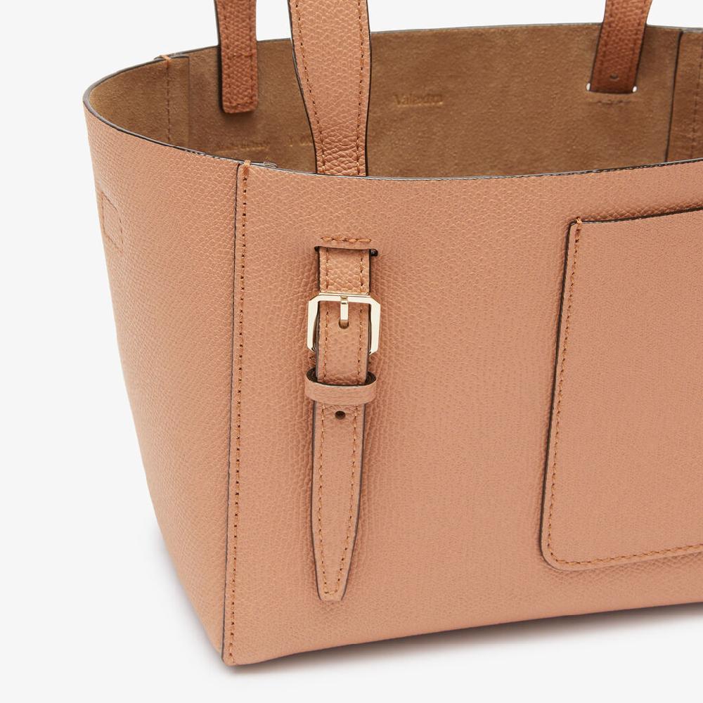 Valextra Borsa a secchiello da Donna di Lusso in Pelle Marrone | Valextra Soft Spedizione Gratuita