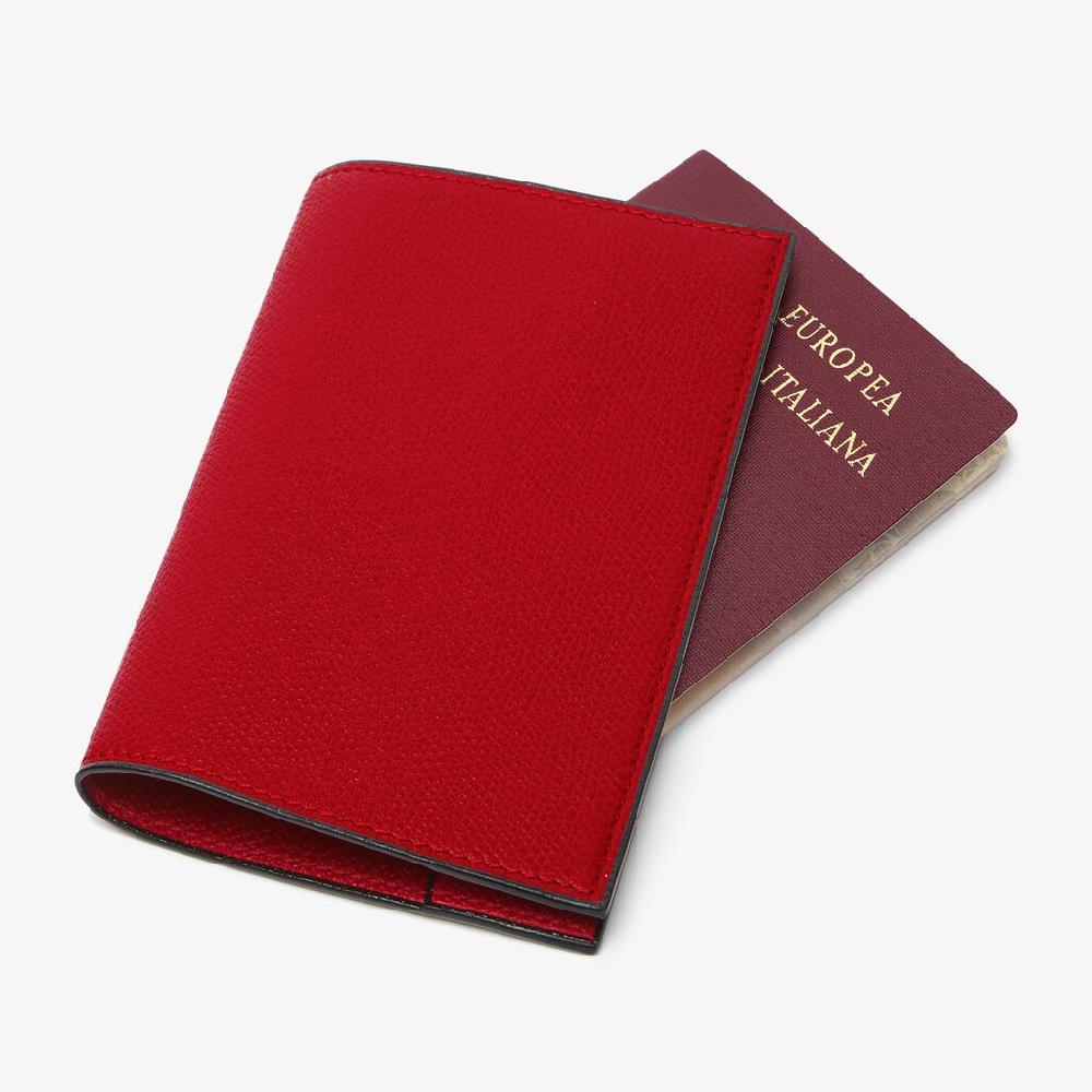 Valextra Porta passaporto da Donna in Pelle Rossa di Lusso | Valextra Shopping Online