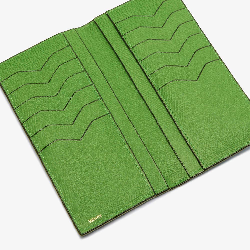 Valextra Portafoglio verticale da Donna in Pelle Verde | Valextra Offerta