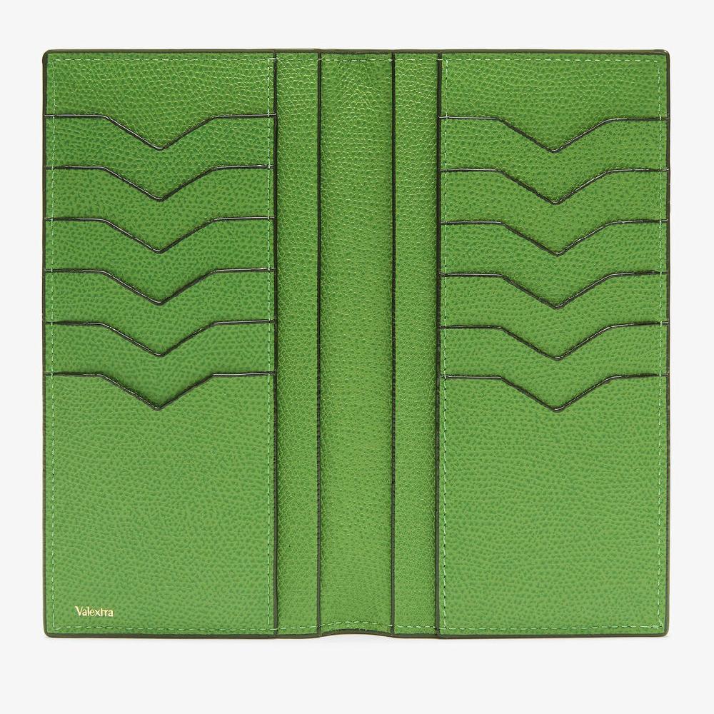 Valextra Portafoglio verticale da Donna in Pelle Verde | Valextra Offerta