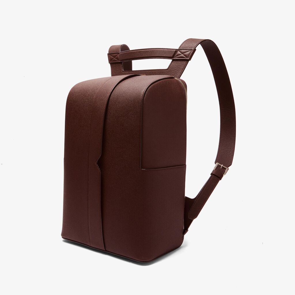 Valextra Zaino comodo ed ergonomico in Pelle Marrone | Valextra V-Line In Vendita