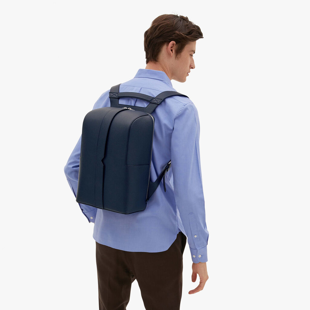 Valextra Zaino porta PC e tablet in Pelle Blu | Valextra V-Line Saldi
