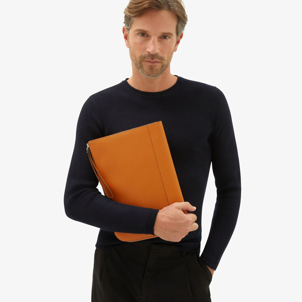 Valextra Portfolio porta pc da Uomo in Pelle Marrone | Valextra My Logo Hotsell