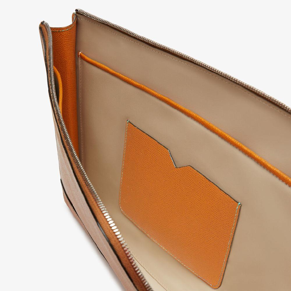 Valextra Portfolio porta pc da Uomo in Pelle Marrone | Valextra My Logo Hotsell