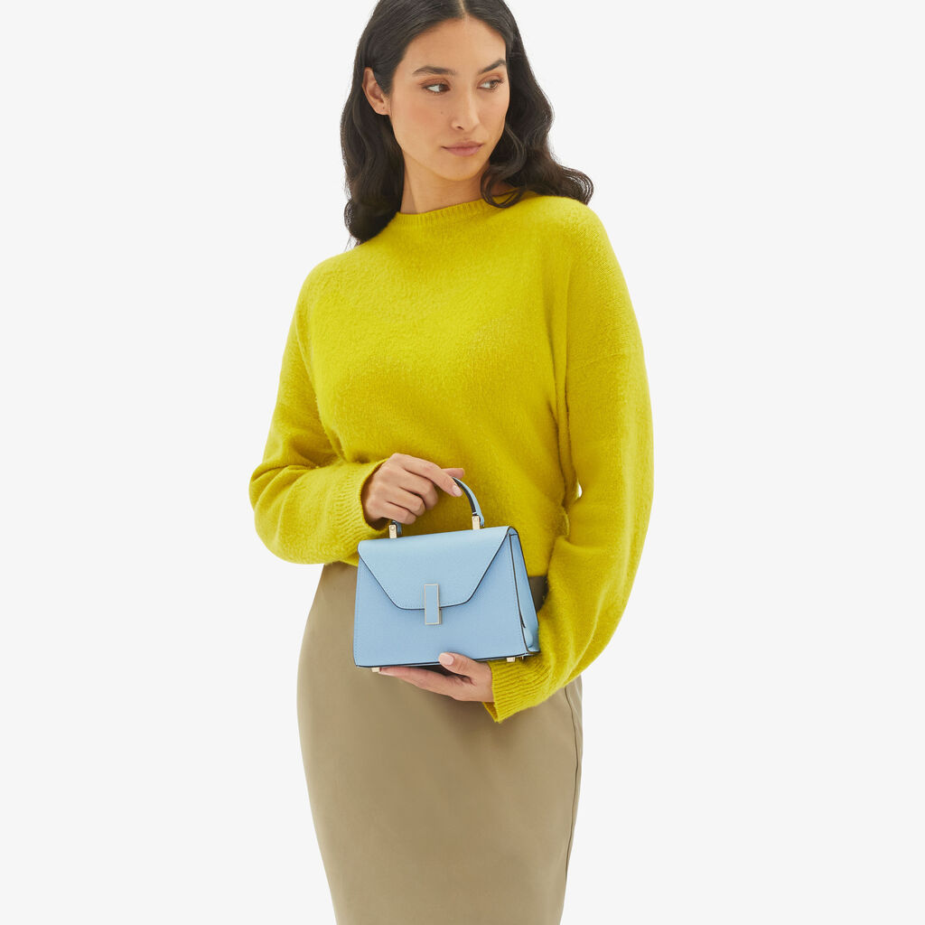 Valextra Borsa tracolla da Donna in Pelle rigida Blu | Valextra Iside Saldi Di Fabbrica