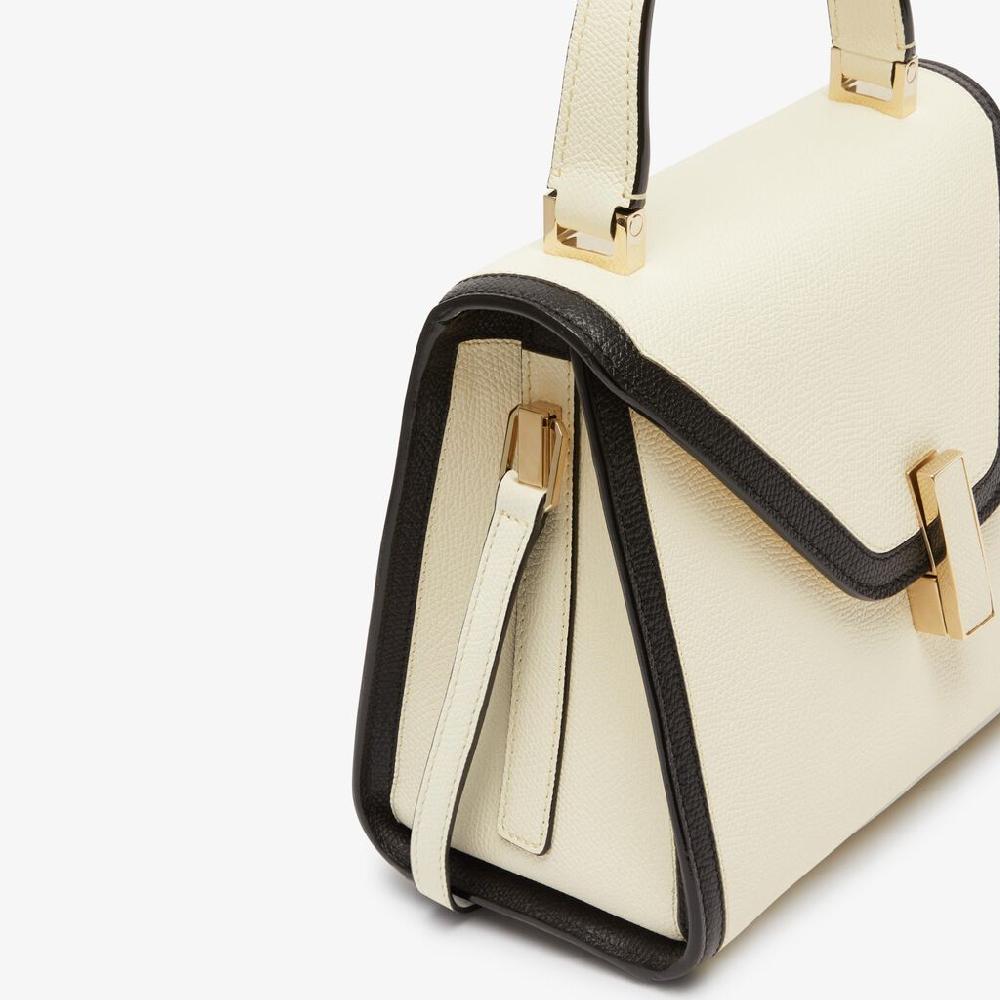 Valextra Borsa a mano Mini in Pelle Bianca | Valextra Iside Negozio