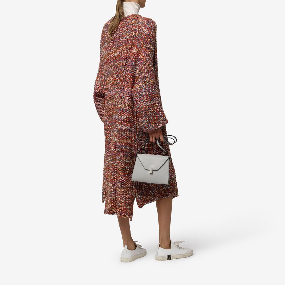 Valextra Valextra Iside: Borsa a mano Mini in Pelle Grigia In Saldo