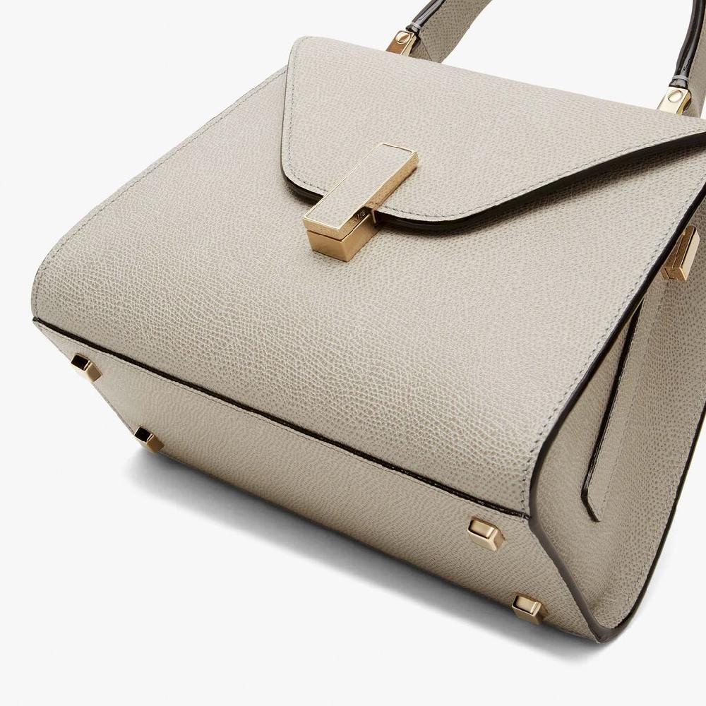 Valextra Valextra Iside: Borsa a mano Mini in Pelle Grigia In Saldo
