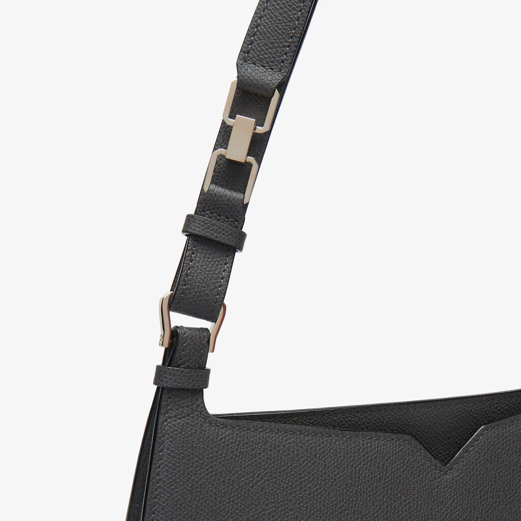 Valextra Borsa a spalla da Donna in Pelle Grigia | Valextra Hobo Italy