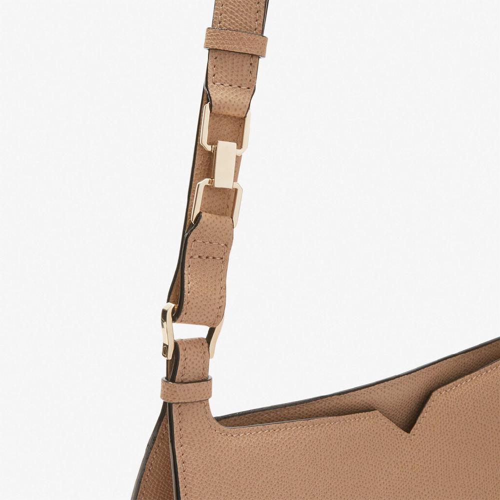 Valextra Borsetta a spalla Weekend in Pelle Beige | Valextra Hobo Italia