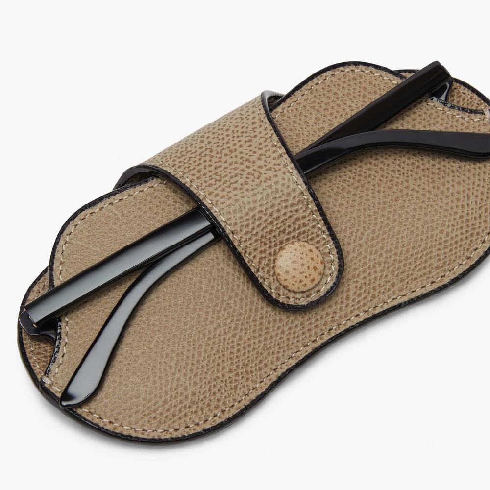 Valextra Custodia occhiali in Pelle Marrone Tortora | Valextra In Linea