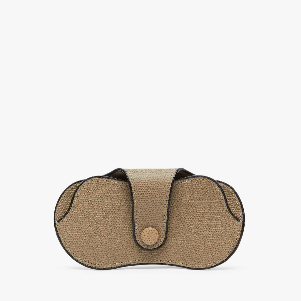 Valextra Custodia occhiali in Pelle Marrone Tortora | Valextra In Linea