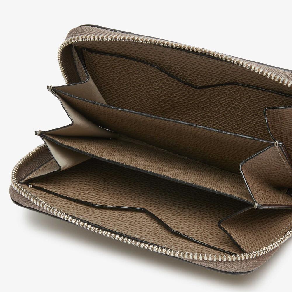 Valextra Portatessere da Donna in Pelle Marrone | Valextra Zip Around Pezzi Unici
