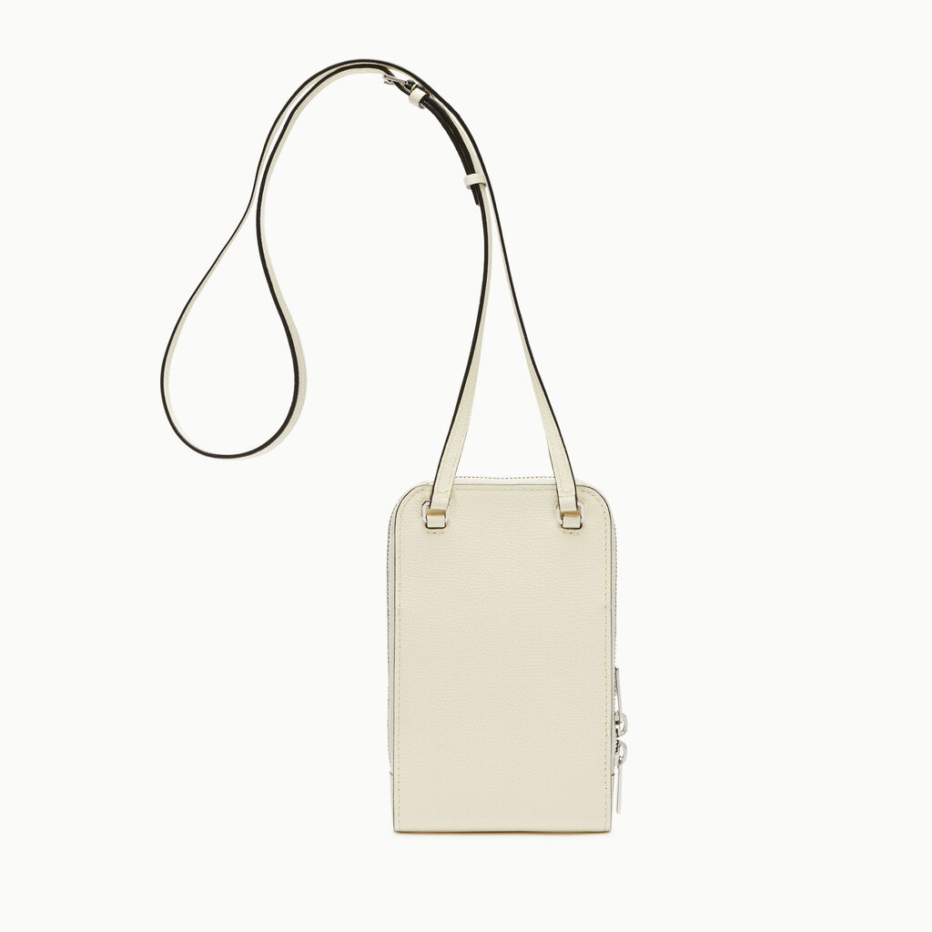 Valextra Porta telefono da Donna in Pelle Bianca | Valextra Pocket Promozione Limitata