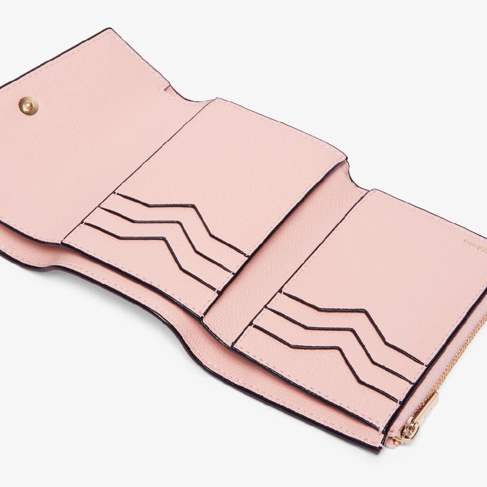 Valextra Portafoglio piccolo da Donna in Pelle Rosa | Valextra Pocket In vendita