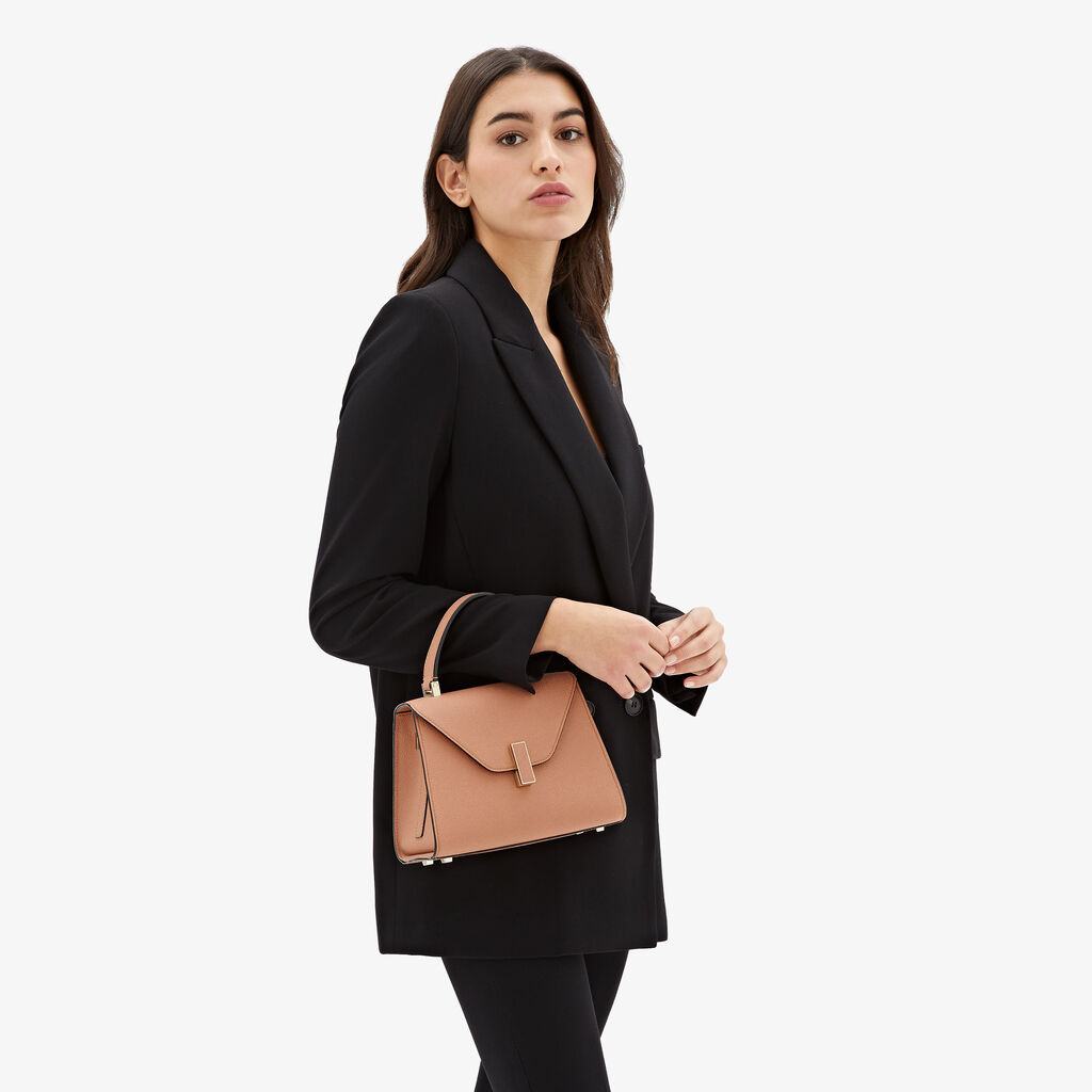 Valextra Borsa a mano Donna Mini in Pelle Marrone | Valextra Iside Prezzo Ridotto