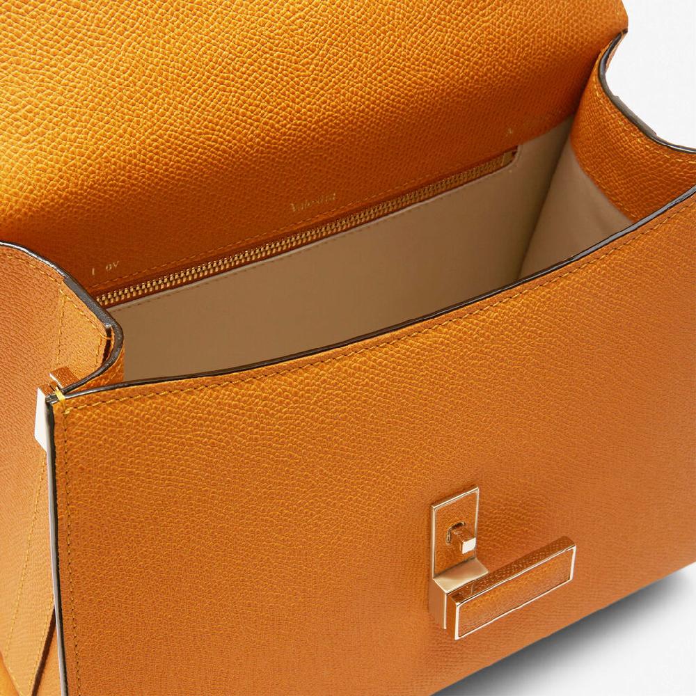 Valextra Borsetta a mano in Pelle Gialla con tracolla | Valextra Iside Sconto