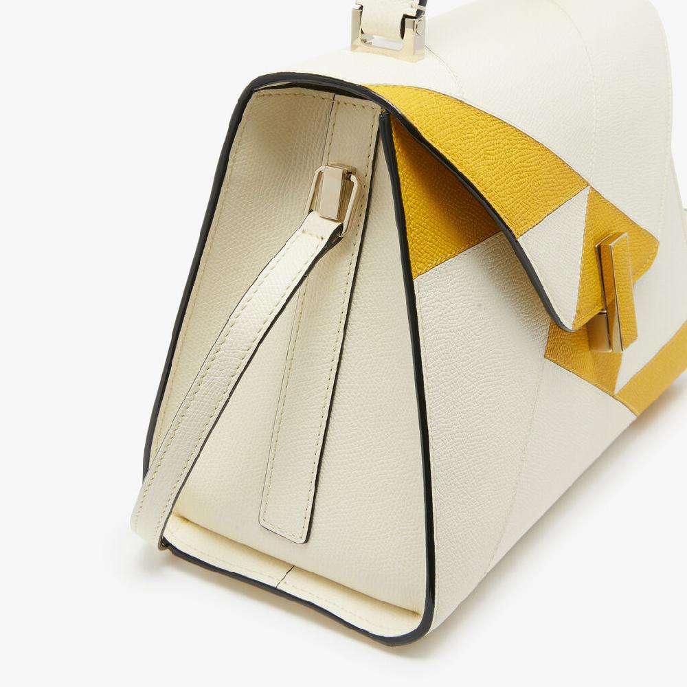 Valextra Borsa a mano da Donna Bianca e Gialla | Valextra Iside Offerta